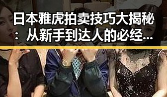日本雅虎拍卖技巧大揭秘:从新手到达人的必经之路
